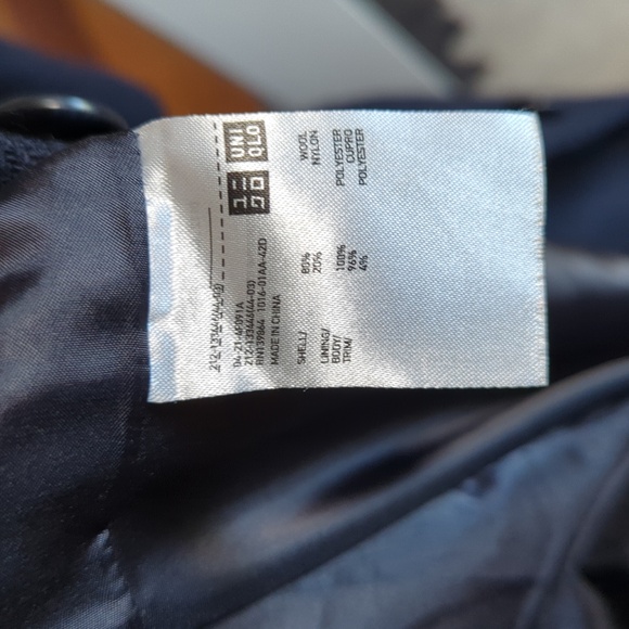 Uniqlo x ines de la fressange wool overcoat L navy - Picture 9 of 12